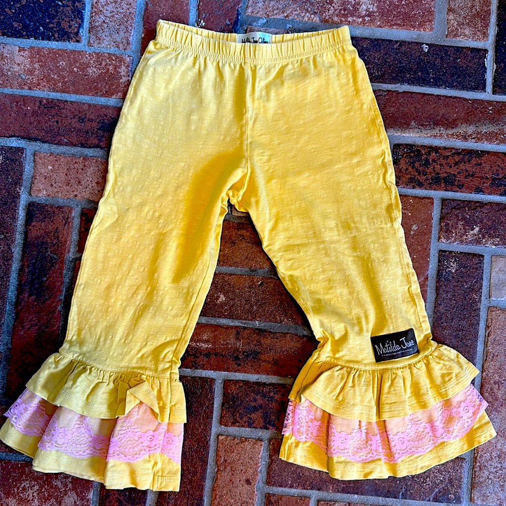 Matilda Jane Yellow Popcorn Ruffles Size 6